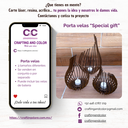 Portavela MDF